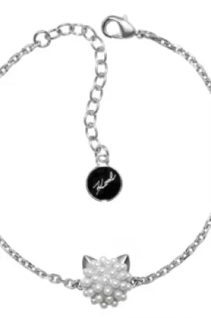 Ladies Karl Lagerfeld Silver Plated Pearl Choupette Bracelet 5378063