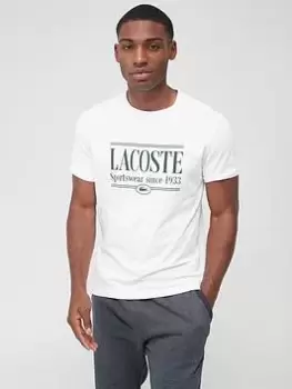 Lacoste Large Logo T-Shirt, White, Size XL, Men