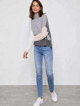 Mint Velvet Houston Distressed Slim Jeans - Light Indigo