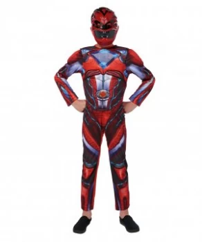 Power Rangers Childrens Red Fancy Dress Costume 5 6 Years