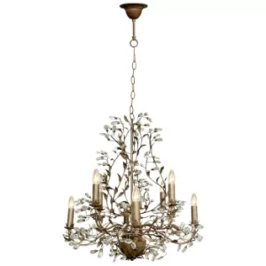 Michelan 8 Light Multi Arm Chandeliers Rust