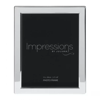 6" x 8" - Impressions Silver Plated Flat Edge Photo Frame