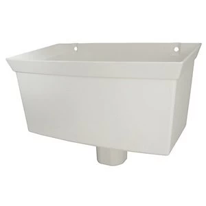 FloPlast RHS1W Round Line Rainwater Hopper - White