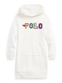 Ralph Lauren Girls Polo Hoodie Dress - Off White, Size 16 Years=Xl, Women