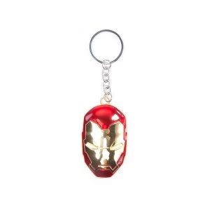 Marvel Comics - Iron Man Mask Unisex One Size Keychain - Gold/Red