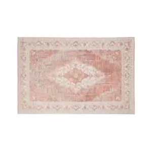 Interiors By Ph Small Pink Jacquard Woven Rug