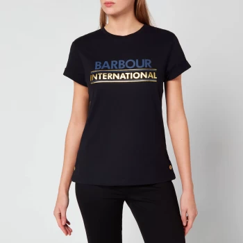 Barbour International Womens Sitka Tee - Black - UK 16