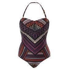 Seaspray Multicoloured Katherine Tribal Beaded Bandeau Swimsuit - 8