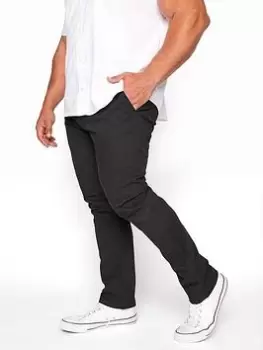 BadRhino Essential Chino Trousers - Black, Size 46, Inside Leg 30, Men