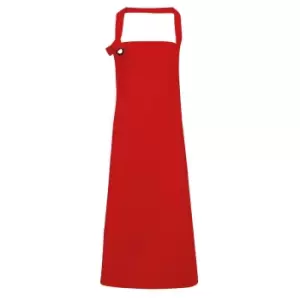 Premier Unisex Calibre Heavy Cotton Canvas Bib Apron (red)