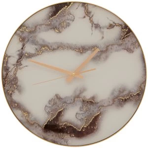 Premier Housewares Fifty Five South Primrose Wall Clock - Grey/White Faux Marble