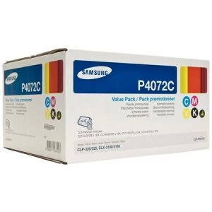 Samsung CLT-P4072C Toner Cartridges - 4 Pack BK/C/M/Y