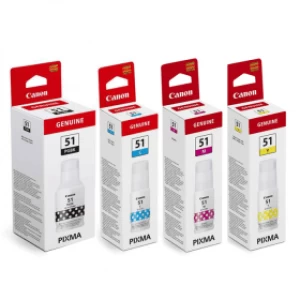 Canon GI-51 Black and Tri Colourss Ink Bottle 4 Pack