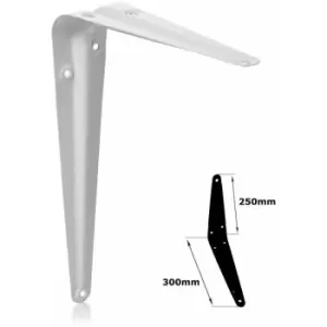 Shelf Brackets White London Pattern Metal For Shelving Constructions - Size 250x300mm - Pack of 1