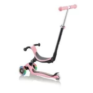 Globber Go Up Foldable Scooter with Lights - Pastel Pink