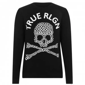 True Religion Skull Crew Sweatshirt - Black