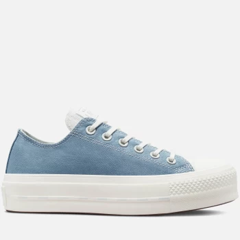 Converse Womens Chuck Taylor All Star Lift Crafted Canvas Platform Trainers - Indigo Oxide - UK 7