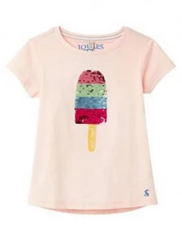 Joules Girls Astra Ice Lolly T-Shirt - Pink, Size Age: 9-10 Years, Women