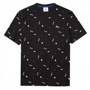 Lacoste Multi Crocodile T Shirt - Black Mult KBR