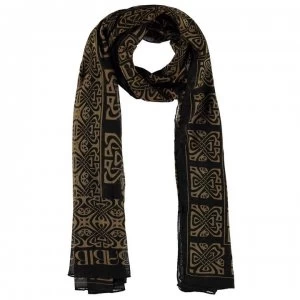 Biba Blair logo scarf - Black Gold