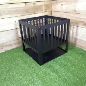 Hamble Distribution - 40cm Square Fire Pit Basket Garden Patio Wood Solid Fuel Burner