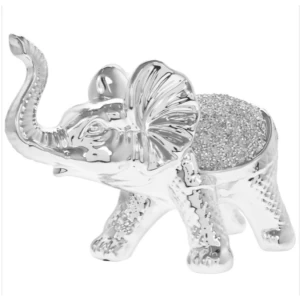 Silver Sparkle Silver Elephant Figurine By Lesser & Pavey