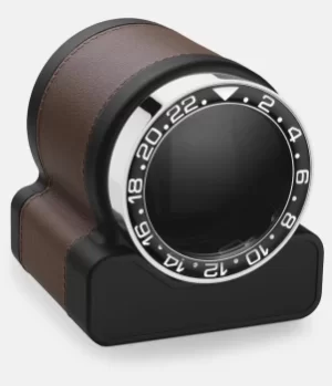 Scatola del Tempo Watch Winder Rotor One Chestnut Black Bezel