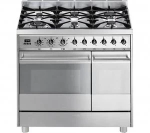 SMEG C92GPX8 90cm Dual Fuel Range Cooker