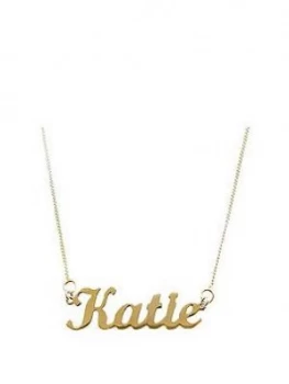 Love Gold 9Ct Yellow Gold Personalised Name Script Necklace