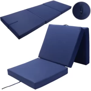 Folding Mattress Blue 190x70x10cm