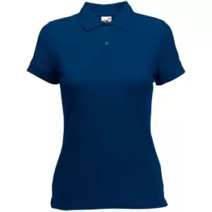 Fruit Of The Loom Womens Lady-Fit 65/35 Short Sleeve Polo Shirt (2XL) (Navy)