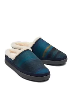Toms Womens Sage Ombre Felt & Faux Shearling Slippers