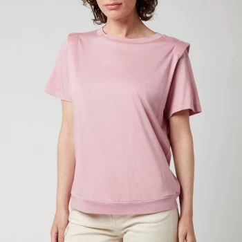 Ted Baker Womens Klaaraa Structured Shoulder T-Shirt - Dusky Pink - UK 12