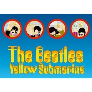 The Beatles - Yellow Submarine Portholes Postcard