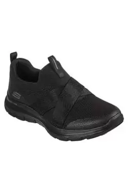 Skechers Flex Appeal 4.0 Trainers - Black, Size 7, Women