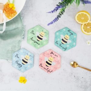 Sass & Belle Queen Bee Coasters (Set of 4)