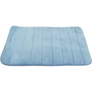 Velosso Memory Foam Spa Bath Mat (50 x 80cm) (Blue) - Blue