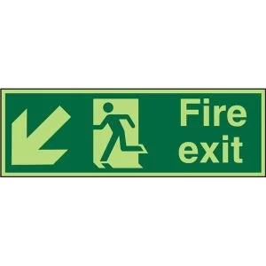 Stewart Superior PSP122SRP Screw Plastic Sign 150x450 Fire Exit