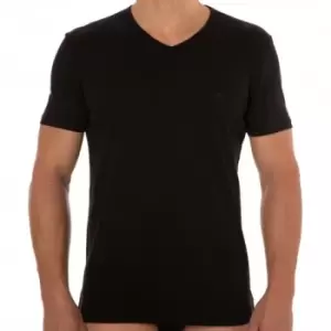 Emporio Armani 2-Pack Pure Cotton V-Neck T-Shirts - Black XL