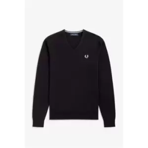 Fred Perry V Neck Jumper - Black