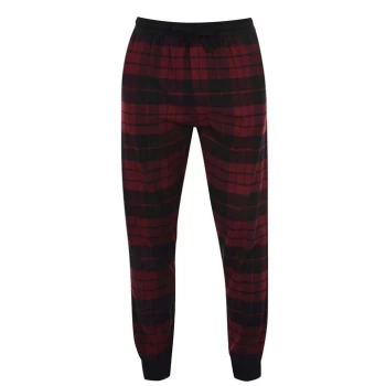 Howick Check Pyjama Jogging Pants - Burgundy