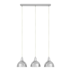 Interiors by PH Jasper Three Shade Pendant Light, Silver