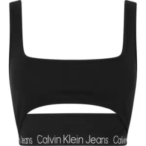 Calvin Klein Jeans Tape Strappy Milano Top - Black