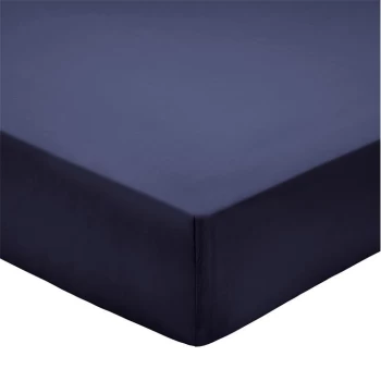 Bedeck of Belfast Bedeck of Belfast 200TC Pima Plain Dye Fitted Sheet - MIDNIGHT