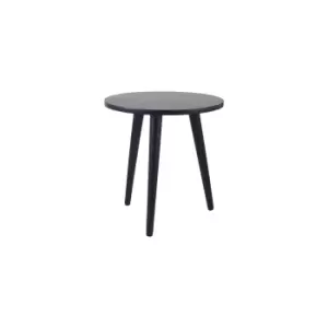 Pacific Lifestyle Wood Round Side Table, Black