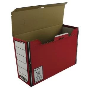 Fellowes Bankers Box Premium Transfer File RedWhite Pack of 10 0005802