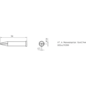 Weller XT-A Soldering tip Chisel-shaped Tip size 1.6mm Content