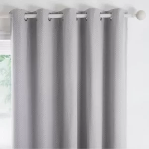 Indiana Silver Eyelet Curtains Silver