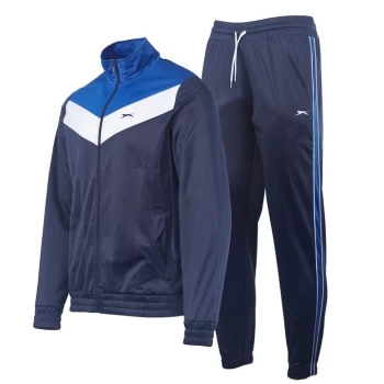 Slazenger Poly Tracksuit Mens - Nvy/Wht/Royal