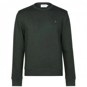 Farah Vintage Tim Crew Sweatshirt - Olive Marl 361